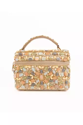Abia pastel georgette embellished vanity bag