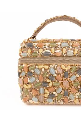 Abia pastel georgette embellished vanity bag 2