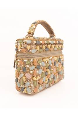 Abia pastel georgette embellished vanity bag 3
