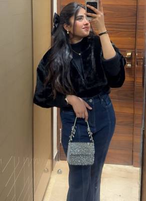 Kiyara grey suede crystal embellished mini bag 4