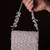Kiyara silver suede crystal embellished mini bag