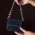 Kiyara navy blue suede crystal embellished mini bag