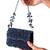 Kiyara navy blue suede crystal embellished mini bag