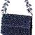 Kiyara navy blue suede crystal embellished mini bag