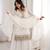 Heavy silk embroidery sequins work white readymade salwar suit