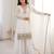 Heavy silk embroidery sequins work white readymade salwar suit
