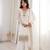 Heavy silk embroidery sequins work white readymade salwar suit