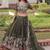 Alluring Olive Green Codding Work Crushed Evening Wear Lehenga Choli