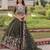 Alluring Olive Green Codding Work Crushed Evening Wear Lehenga Choli