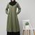 Two-piece abaya Dress with Elasticated Sleeves,