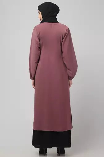 Two- piece abaya Dress with Elasticated Sleeves Women &girls,