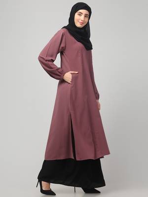 Two- piece abaya Dress with Elasticated Sleeves Women &girls, 3