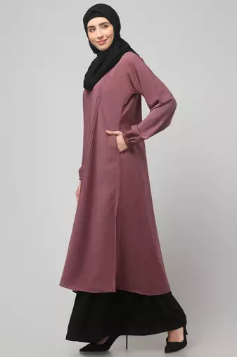 Two- piece abaya Dress with Elasticated Sleeves Women &girls,