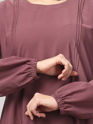 Two- piece abaya Dress with Elasticated Sleeves Women &girls, 5