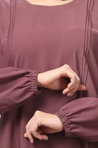 Two- piece abaya Dress with Elasticated Sleeves Women &girls,