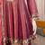 Rose Gold Crush Dhoti Style Suit Set with Real Mirror Work