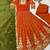 Orange fandy satin   party wear embroidery salwar  suit set