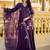 Purple chanderi silk heavy thread embroidery work kurta palazzo set