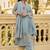 Ocean mist chanderi silk heavy thread embroidery work kurta pant set