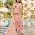 Pink chanderi silk heavy thread embroidery work kurta pant set