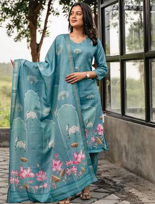 Rama cotton printed kurta pant set 1