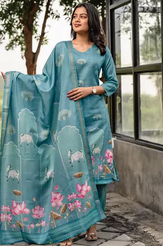 Rama cotton printed kurta pant set