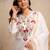 White roman heavy thread embroidery work kurta pant set