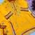 Yellow chinon silk party wear embroidery sharara    suit set