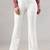 Women solid white regular fit mid-rise flat front trousers