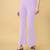 Women solid lavender regular fit mid-rise flat front trousers