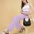 Women solid lavender regular fit mid-rise flat front trousers