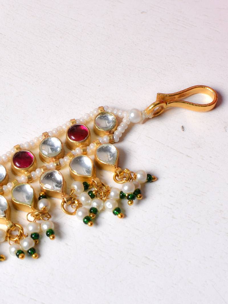 Gold supraja kundan mathapatti
