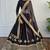 Black Dori & Zari Embroidered Silk Lehenga Choli with Dupatta