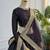 Black Dori & Zari Embroidered Silk Lehenga Choli with Dupatta