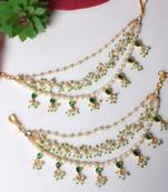 Gold jasmine kundan hairchain