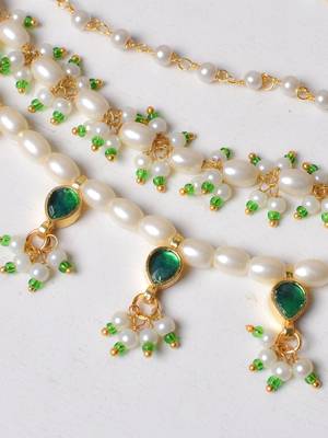 Gold jasmine kundan hairchain 2