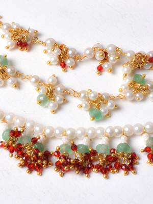 Gold geet kundan hairchain 2