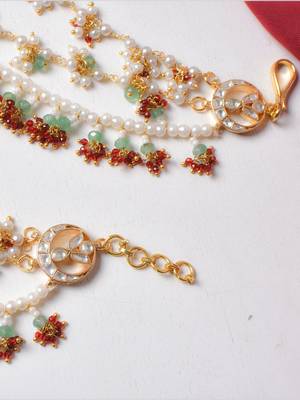 Gold geet kundan hairchain 3