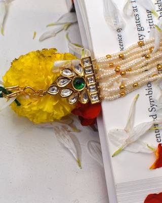 Gold gunjan polki sheespatti 3