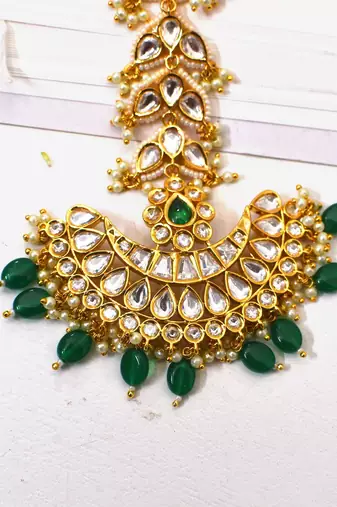 Gold ashwini polki sheespatti
