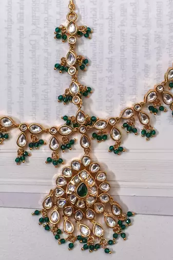 Gold jasmin polki mathapatti