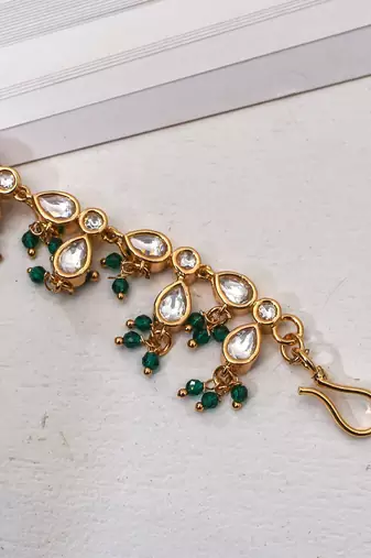 Gold jasmin polki mathapatti