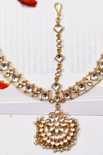 Gold jiya kundan mathapatti
