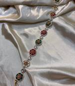 Gold barkha kundan mathapatti