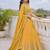 Mustard Yellow Fendi Silk A-Line Lehenga Choli with Dupatta | Embroidered Jari & Sequence Work