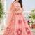 Peach Chinon Silk Floral Embroidered Lehenga Choli with Dupatta for Women | Festive Wedding We