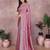 Pink vichitra silk embroidery work saree with matching blouse piece