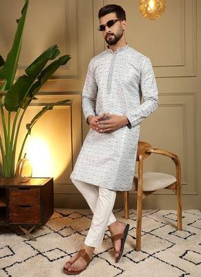 Designer heavy jecquard kurta payjama wedding & festive wear 1