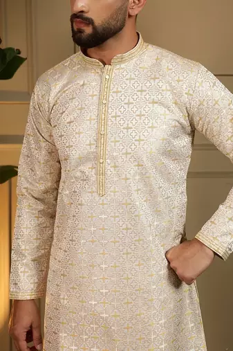 Designer heavy jecquard kurta payjama wedding & festive wear