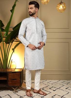 Designer heavy jecquard kurta payjama wedding & festive wear 3